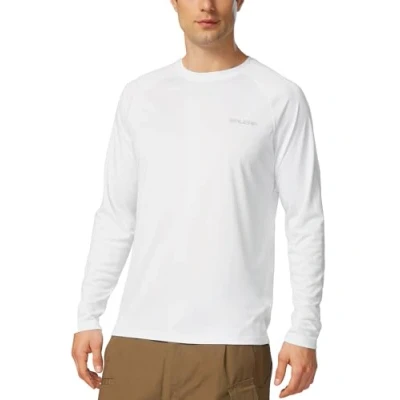 Afbeelding van BALEAF Dri Fit shirt met lange mouwen voor heren, licht, UPF 50+ zonbescherming, SPF, 01 Wit