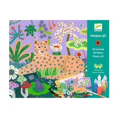 Afbeelding van Djeco knutselset 3D schilderijen jungle