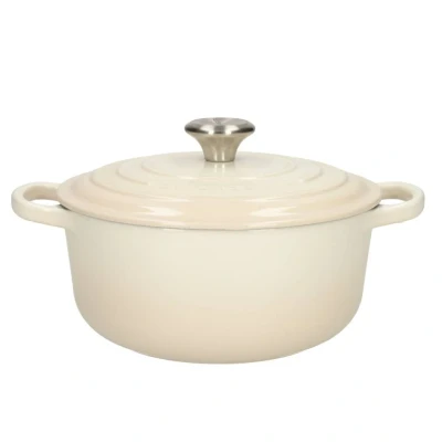 Afbeelding van Le Creuset Gietijzeren Ronde Braadpan In Meringue 24cm 4,2l