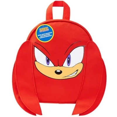 Afbeelding van Sonic The Hedgehog Lichte rugzak voor kinderen en jongeren, gaming rugzak, Knuckles Shadow kinderkamer, kleuterschool, vakantie, reizen, rood