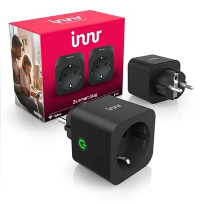Afbeelding van Innr Slimme Stekker met Energiemeter Zwart Smart Plug Zigbee werkt Philips Hue*, Alexa, Google Home en SmartThings 2 Pack