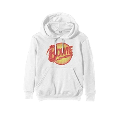 Afbeelding van David Bowie Vintage Diamond Dogs Logo Hoodie/trui L Wit