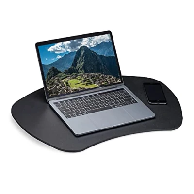 Afbeelding van Relaxdays schootkussen zwart knietafel laptoptafel schoottafel laptopstandaard