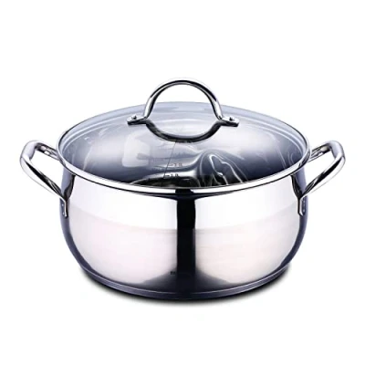 Afbeelding van Bergner BG 6565 steelpan 8 l Rond Roestvrijstaal