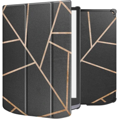Afbeelding van imoshion Ereader Cover / Hoesje Geschikt voor Pocketbook InkPad X Pro Design Trifold hard case sleepcover Black Graphic
