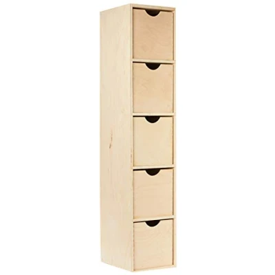 Afbeelding van Zeller ladeblok bureau 5 lades 21 x 18 87 cm hout