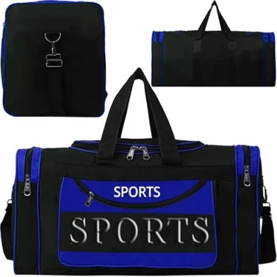 Afbeelding van Universele compacte sporttas 20 l voor dames, heren of kinderen, badtas, gymtas, schoudertas, reistas, fitnesstas, riemtas, trainingstas, blauw, fitnesstas