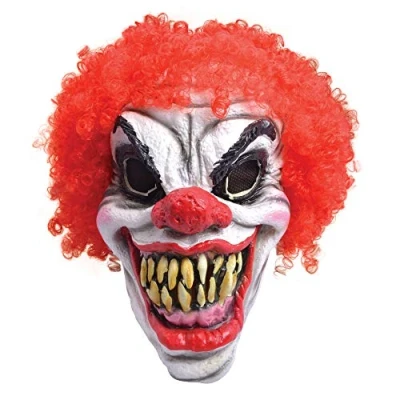 Afbeelding van Rubie&#039;s Uniek BM461 Clownmasker met rood haar voor volwassenen