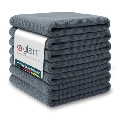 Afbeelding van Glart 7 stuks zachte microvezeldoeken voor carrosserie, detailing, polijstdoeken 380 g/m² auto&#039;s, motorfietsen en polijstmachines, pluisvrij, zeer absorberend, 40 x cm