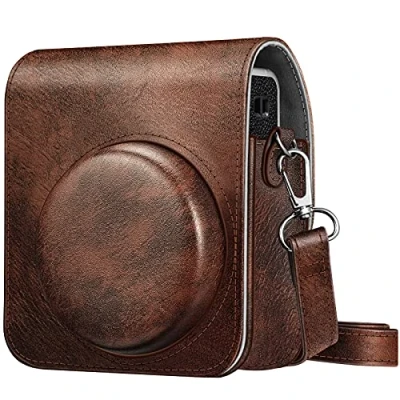 Afbeelding van Fintie PU lederen beschermhoes voor Fujifilm Instax Mini 40 instant camera bruin