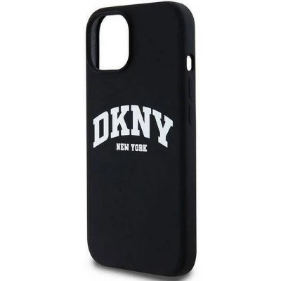 Afbeelding van DKNY Silicone Arch Logo Back Case (MagSafe Compatible) Geschikt voor Apple iPhone 11 (6.1&quot;) Zwart