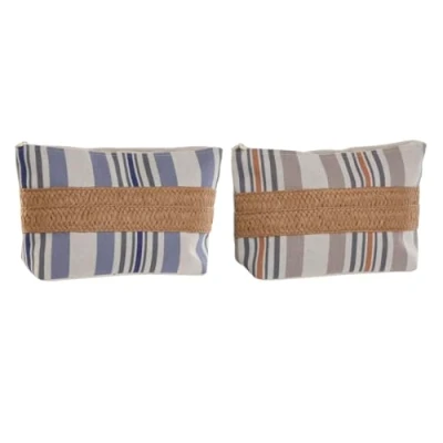 Afbeelding van Reistasje Home ESPRIT Beige Lila 25 x 7 15 cm (2 Stuks)