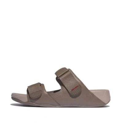 Afbeelding van FitFlop Gogh Moc Slide In Leather Men BRUIN Maat 43