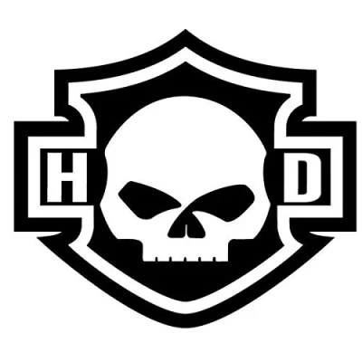Afbeelding van Harley Davidson reflecterende retro helm stickers