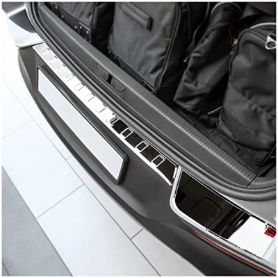 Afbeelding van teileplus24 L627 Bumperbescherming roestvrij staal V2A compatibel met Opel Grandland X 2017 2021, kleur: glanzend zilver