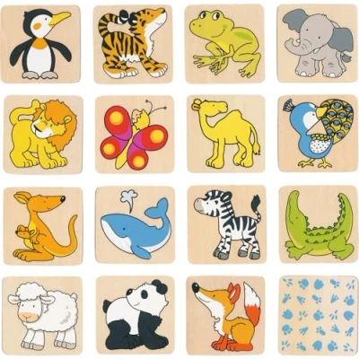 Afbeelding van Goki Houten Memo Dieren, 32dlg.