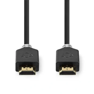 Image de Nedis Câble HDMI avec Ethernet mâle pour 15 m anthracite rond