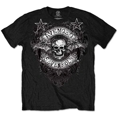 Afbeelding van Avenged Sevenfold Stars Flourish Heren T shirt L Zwart