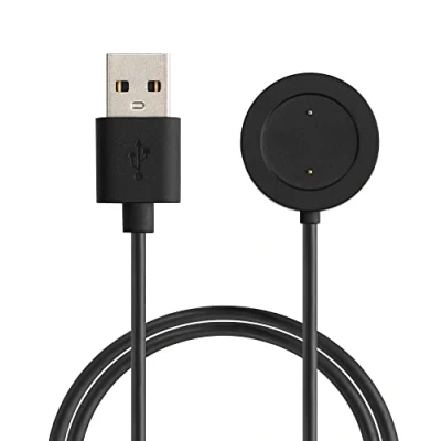 Afbeelding van kwmobile USB oplaadkabel geschikt voor Xiaomi Mi Watch Color Sport / S1 Active kabel Laadkabel smartwatch in zwart