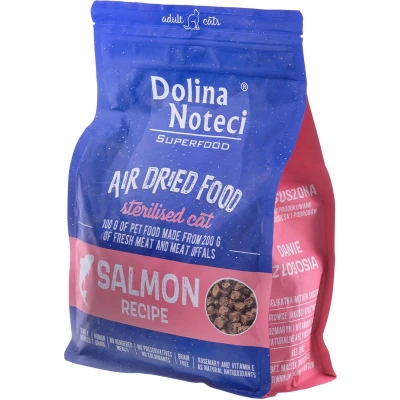 Afbeelding van Dubbelpak: 2x1kg Dolina Noteci Superfood Sterilised Feline Zalm droog kattenvoer