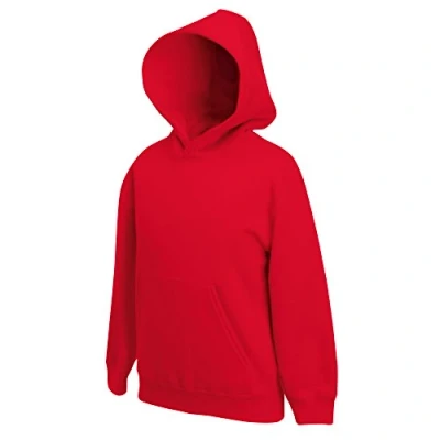 Afbeelding van Fruit of the Loom Ss106b Sweatshirt met capuchon voor jongens (1 stuk), Rood (Rood)