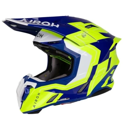 Afbeelding van Airoh Twist 3.0 Dizzy Blue Yellow M Maat Helm
