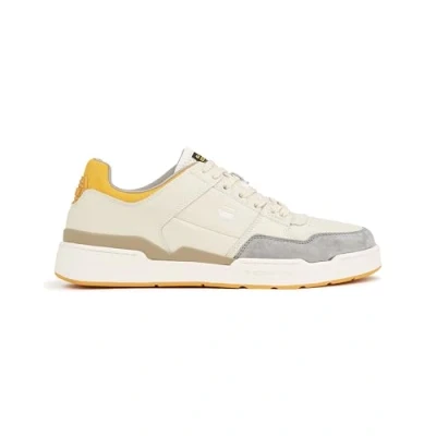 Afbeelding van G Star Attacc POP LEA M Sneakers laag, Heren, Maat: 42, Offwhite ochre Leer
