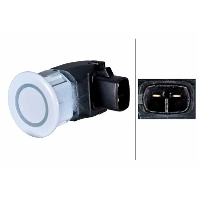 Afbeelding van HELLA 6PX 358 269 321 Parkeersensoren Links achter, Rechts achter zilver Ultrasone sensor
