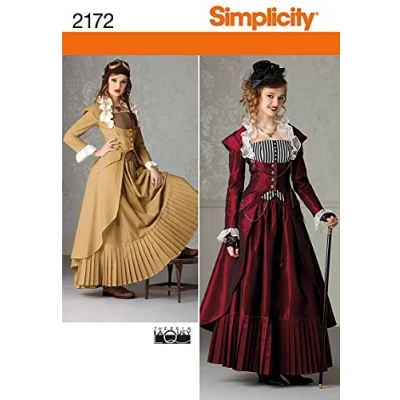 Afbeelding van Simplicity R5 14 16 18 20 22 naaipatroon 2172 kostuum voor dames, meerkleurig