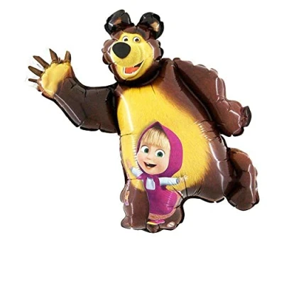 Afbeelding van Grabo Opblaasbare ballon Supershape 35&quot; 87 cm Masha &amp; beer niet verpakt, meerkleurig, L164