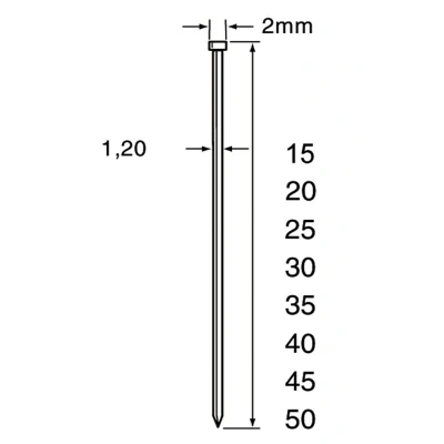Afbeelding van Dutack 5134037 SKN12 Mini Brad RVS 1,2 x 25mm (5000st)