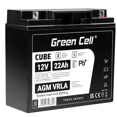 Afbeelding van Batterij voor Ononderbreekbaar Stroomvoorzieningssysteem SAI Green Cell AGM54 22 ah 12 V