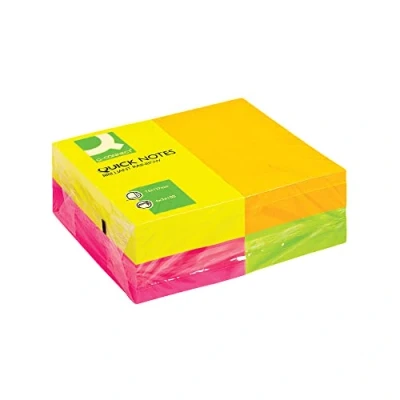 Afbeelding van Q Connect Quick Note, 125 x 75 mm, herbruikbaar, neon