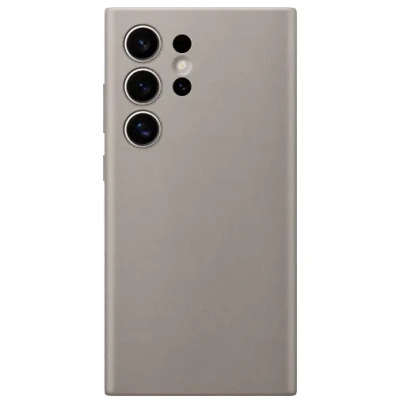 Afbeelding van Samsung Leren Back Cover Beige Galaxy S24 Ultra
