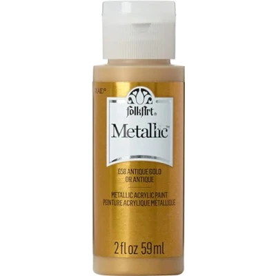 Afbeelding van Folk Art Acrylverf, metallic, verschillende kleuren (60 ML), 6102, roségoud, 2 oz oud goud