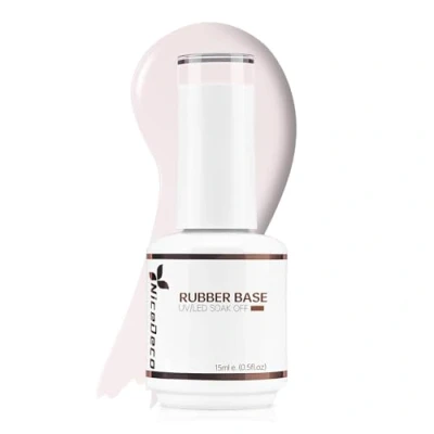 Afbeelding van Nicedeco Rubber Base Gel 15 ml nagellak, gel, semi permanent, UV, LED, nude, reparatie en versterking van de nagels 01