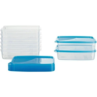 Afbeelding van Vershouddoos vriescontainer Oostenrijk Quality 23x15x6,5cm 1,5L rechthoekig plat (8 stuks) blauw