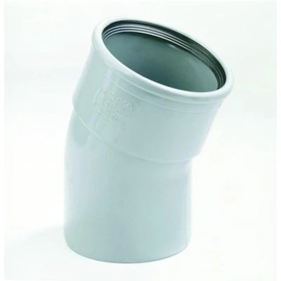 Afbeelding van Dyka Bocht 1x mof spie 22.5 manchetverbinding klasse 41 PVC grijs keurmerk BRL52100/BRL52200 125mm