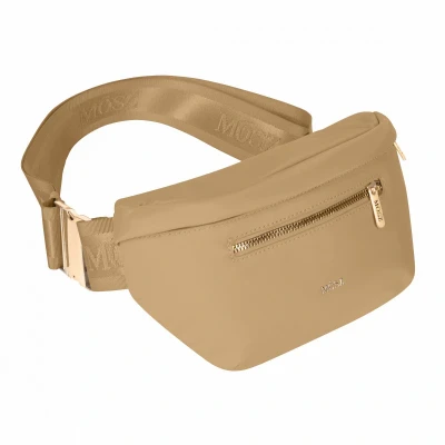 Afbeelding van Beige crossbody heuptas dames nylon MŌSZ Jessy