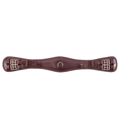 Image de BR Sangle de Dressage Durham 2 Côtés Élastique Marron/argent 50cm