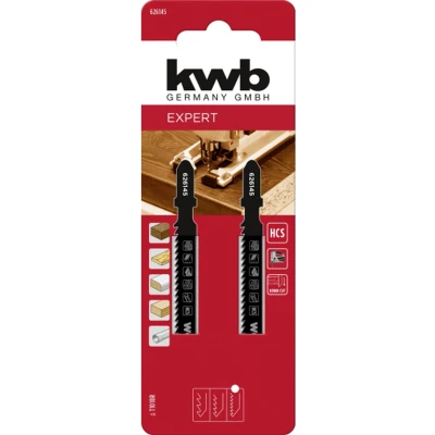Afbeelding van KWB decoupeerzaagbladen voor houtbewerking, HCS, down cut, T schacht, fijn
