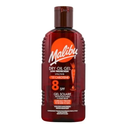 Afbeelding van Malibu Sun Tanning Dry Oil Gel met carotene SPF 8, 200 ml