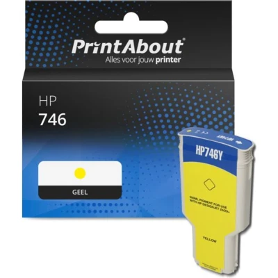 Afbeelding van Huismerk HP 746 (P2V79A) Inktcartridge Geel