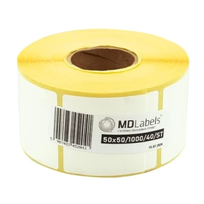 Afbeelding van MDlabels Witte thermische etiketten op rol (etiketmaat: 50 x mm)