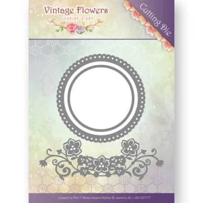 Afbeelding van Dies Jeanine`s Art Vintage Flowers and Circles