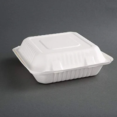 Afbeelding van Fiesta Green Composteerbare voedselcontainers van Bagasse, 237 mm, 200 stuks