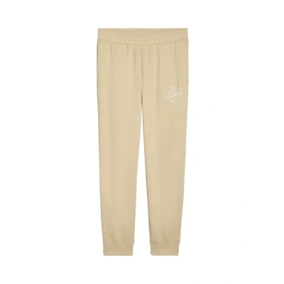 Afbeelding van Puma Essentials Script Jogging Trainingsbroek, Dames, Maat: XS, Pebble path