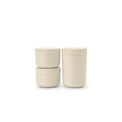 Afbeelding van Brabantia ReNew Opbergpotjes Set 3 delig Soft Beige