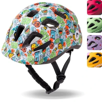 Afbeelding van Apollo fietshelm voor kinderen en jongeren, multisporthelm, meisjes, jongens vanaf 3 jaar, verstelbaar, maat 48, fiets