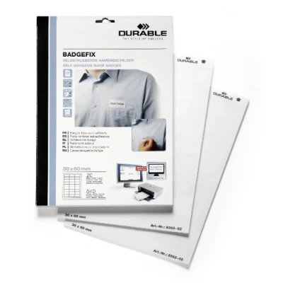 Afbeelding van 30x60mm Badge Zelfklevend Durable 8333 Pak à 540 Stuks